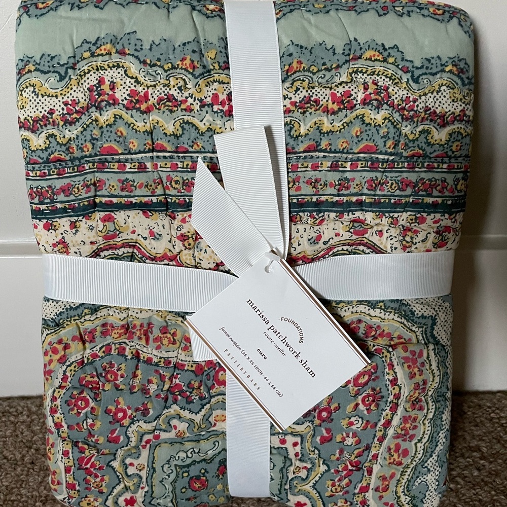 Pottery Barn Marissa Patchwork Sham Euro